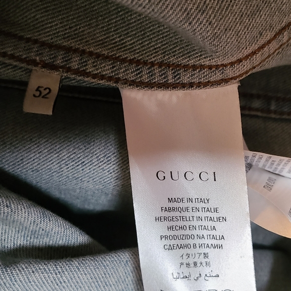Authentic Gucci calf skin & denim jacket - Picture 4 of 4
